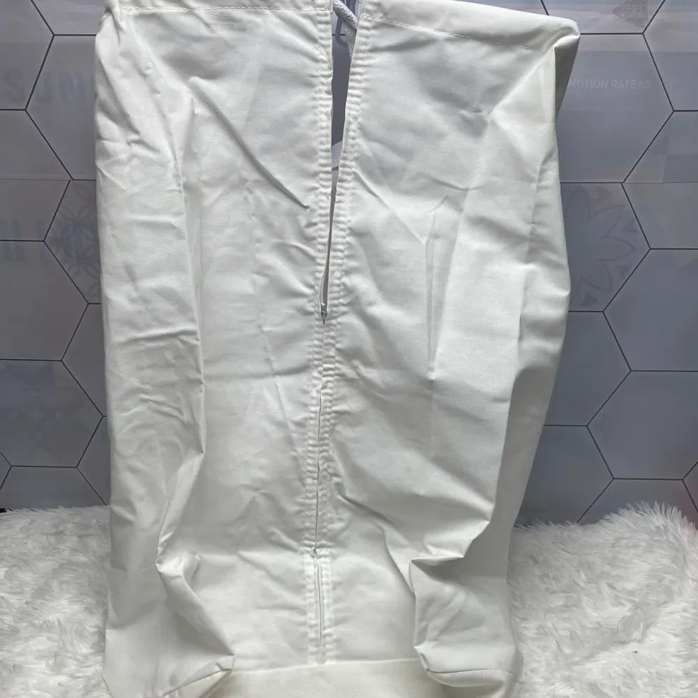 - Hanging Cotton Canvas Laundry Hamper Bag | White, 6" x 16" x 27" (Length… - Picture 9 of 12